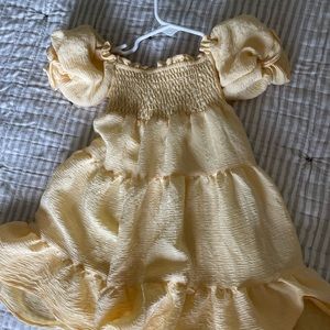 Light yellow Morning lavender dress 2T (mommy and me)